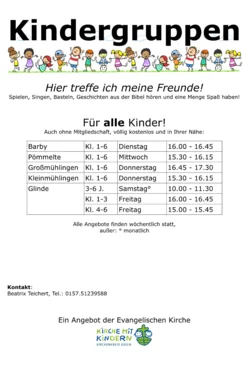 Kinderkreise - Aushang